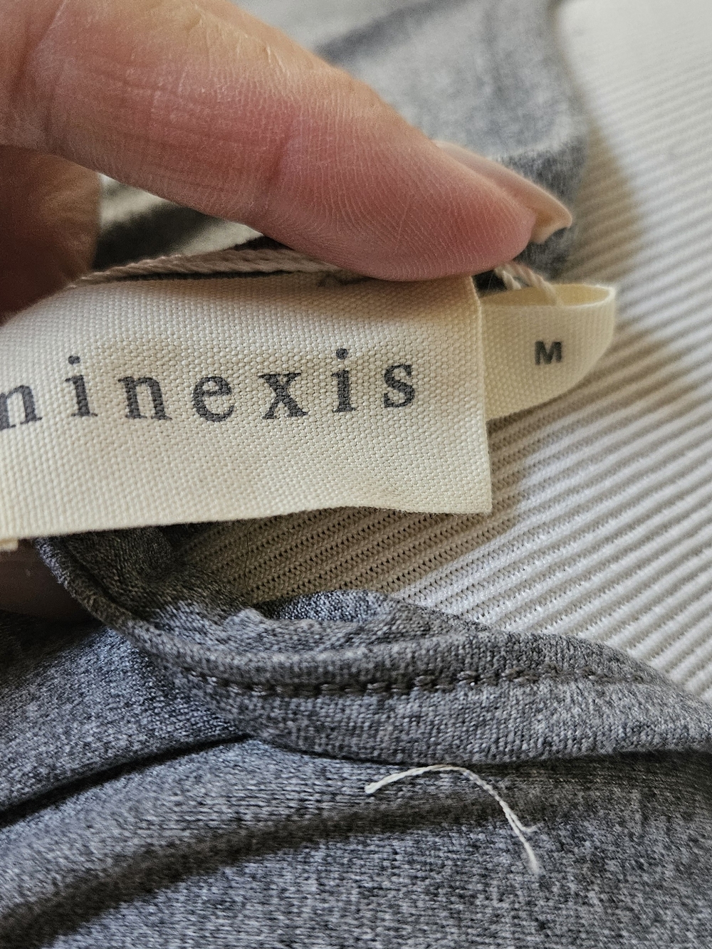 V-Neck Gray Maxi Tee Dress with Side Slit - Picture 6 of 8